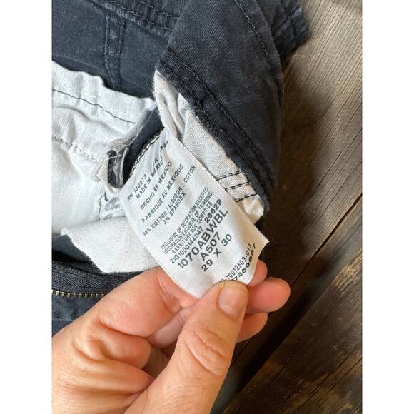 Wrangler Relaxed Fit Cargo Pants Black 29x30 100% Cotton Work Utility Outdoor - Picture 4 of 5